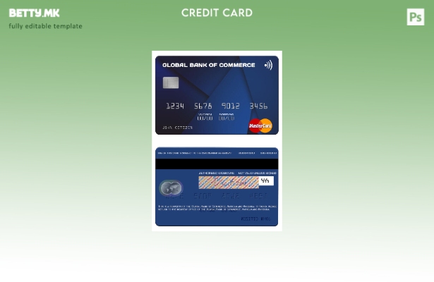 Модерен стил на шаблон за мастер картички на Глобалната трговска банка на Антигв